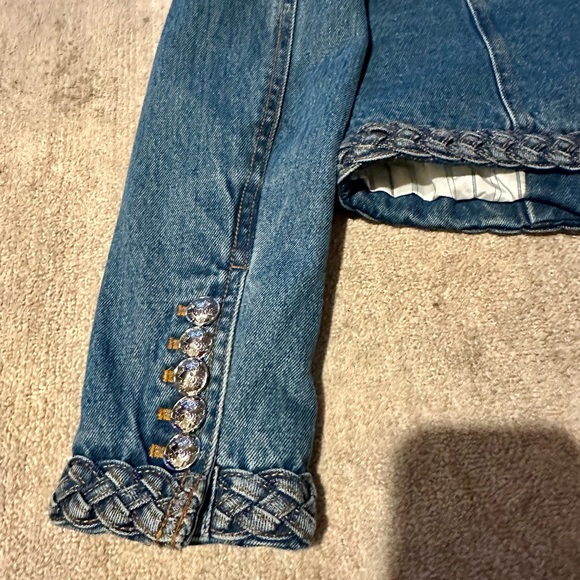 NWOT Veronica Beard Arrow Jacket Stone Bright Blue Size O. - Picture 6 of 13